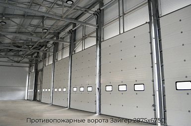Противопожарные ворота Зайгер 2875х6750
