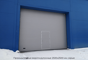 Промышленные ворота рулонные 2500х2500 мм серые preview 1