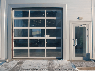 Панорамные ворота с АЛП Alutech AluTherm 3375х4875 мм