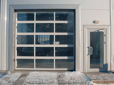 Панорамные ворота с АЛП Alutech AluTherm 2625х5375 мм