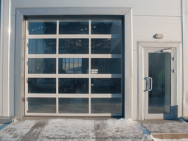 Панорамные ворота с АЛП Alutech AluTherm 1875х5375 мм